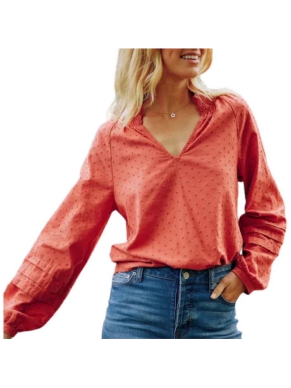 Southern Tide Mineral Red Aubree Clip Dot Top Size M NWT!